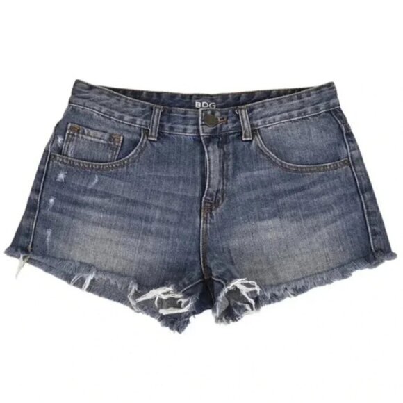 Urban Outfitters BDG  Jean Shorts Mid Rise Freja Vintage Fit Blue Size 26 - Picture 1 of 9